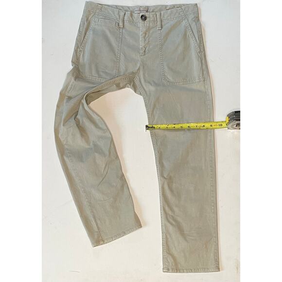 Banana Republic Boyfriend Chino Pants Sz 2S Tarpoon Green Utility Fit Distressed - Picture 5 of 13